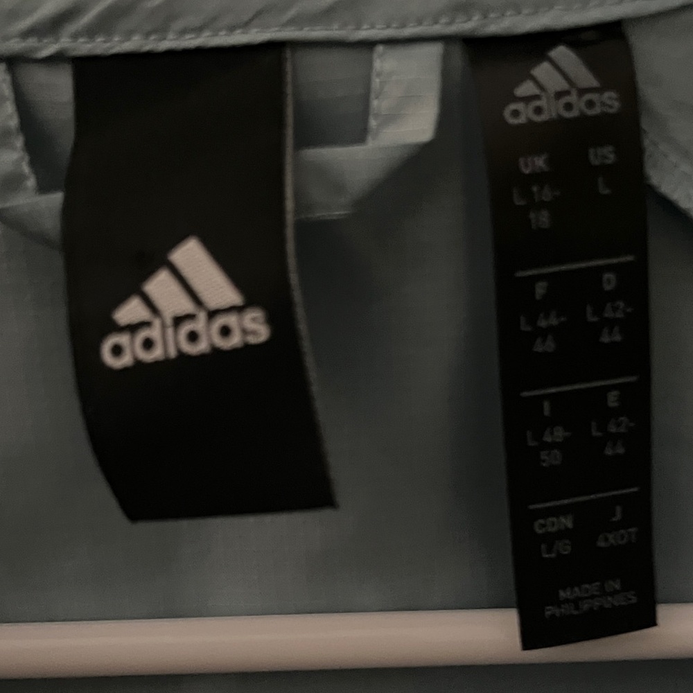 Adidas Light Gray Hooded Jacket - image 2